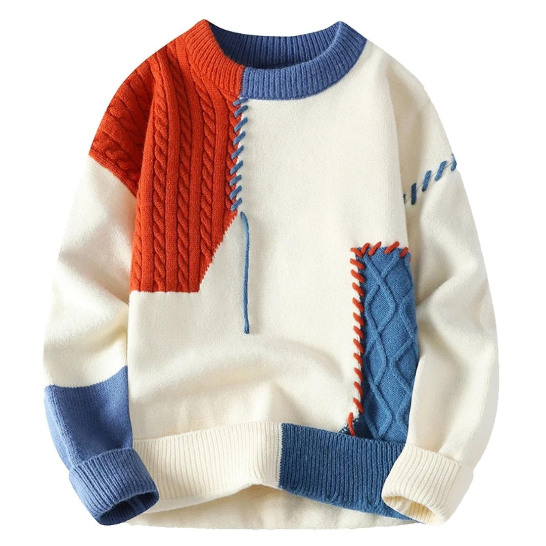 RELBO™| COZY PATCHWORK SWEATER.