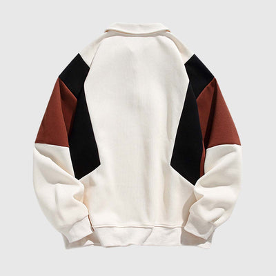 RELBO™| COLORBLOCK POLO SWEATSHIRT