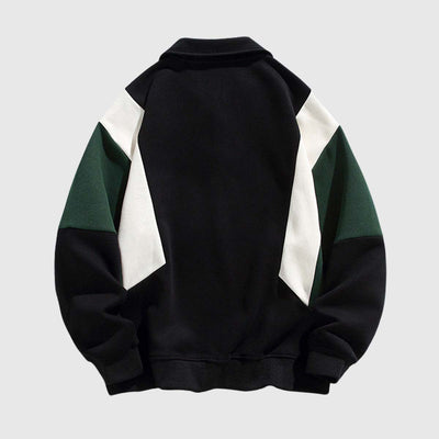 RELBO™| COLORBLOCK POLO SWEATSHIRT