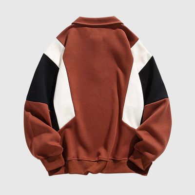 RELBO™| COLORBLOCK POLO SWEATSHIRT