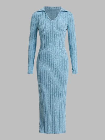 RELBO™| V-NECK KNITTED DRESS