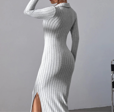 RELBO™| V-NECK KNITTED DRESS