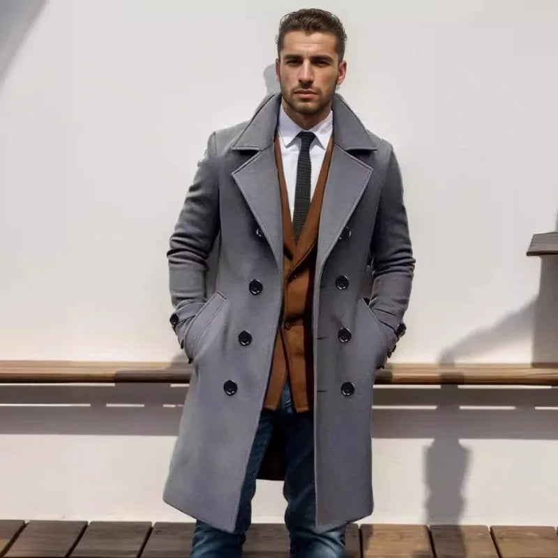 RELBO™| Winter High-Quality, Thick Wool Men's Double-Breasted Coat"