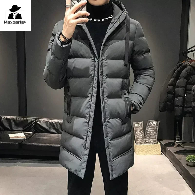 RELBO™| Men Long Down Jackets Winter Coats Chaquetas Hooded Casual Winter Parkas High Quality Male Green Warm Parkas Coats Size 8XL