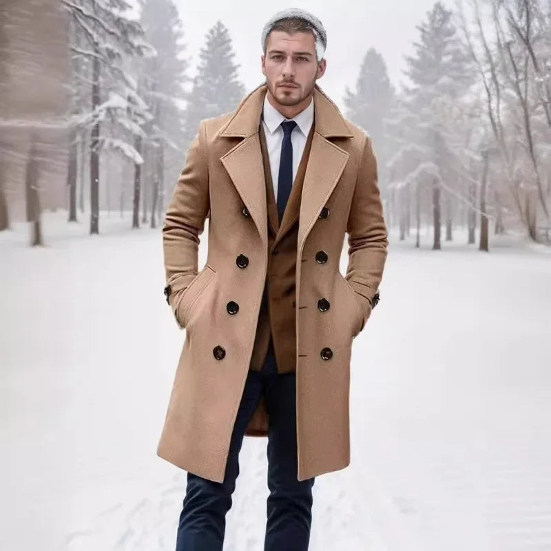 RELBO™| Winter High-Quality, Thick Wool Men's Double-Breasted Coat"