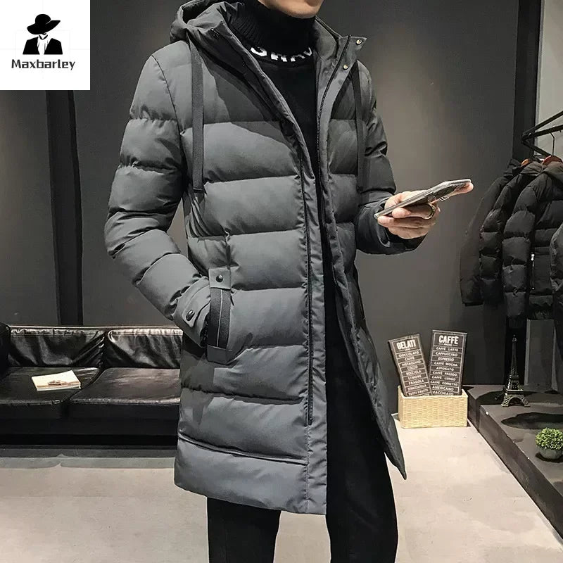 RELBO™| Men Long Down Jackets Winter Coats Chaquetas Hooded Casual Winter Parkas High Quality Male Green Warm Parkas Coats Size 8XL