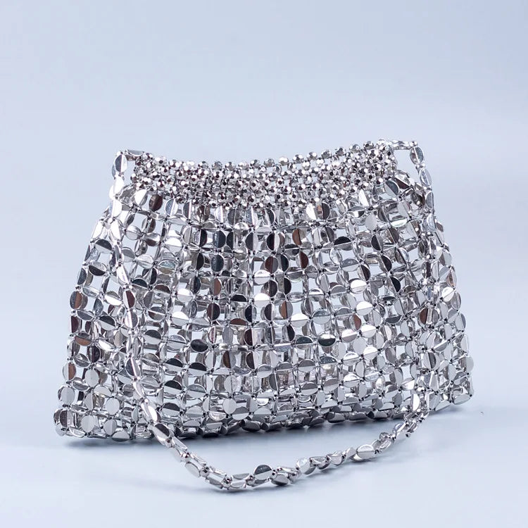 RELBO™| METALLIC CHAINMAIL SHOULDER BAG.