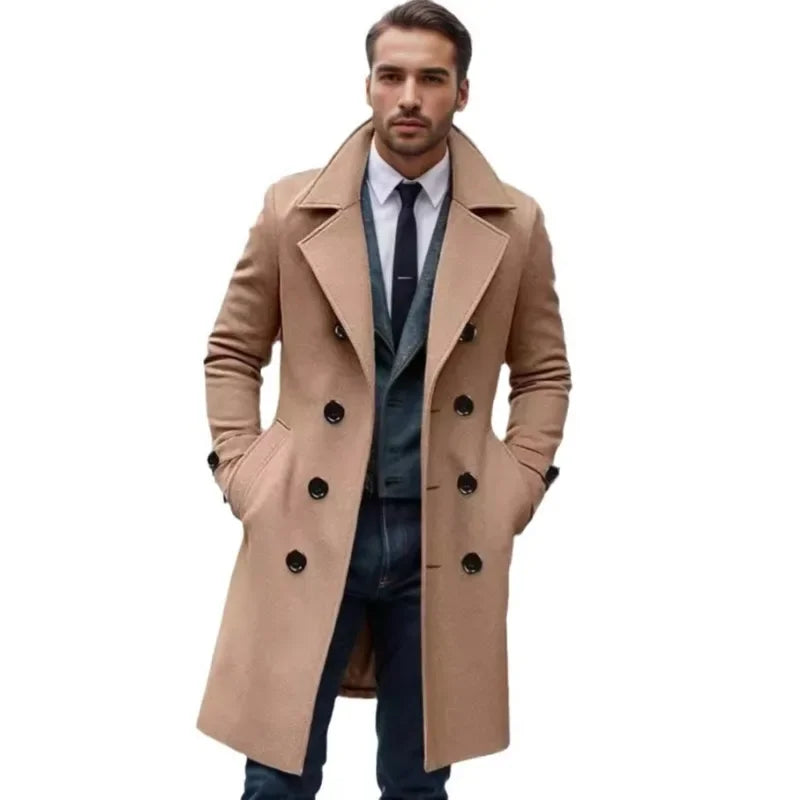 RELBO™| Winter High-Quality, Thick Wool Men's Double-Breasted Coat"