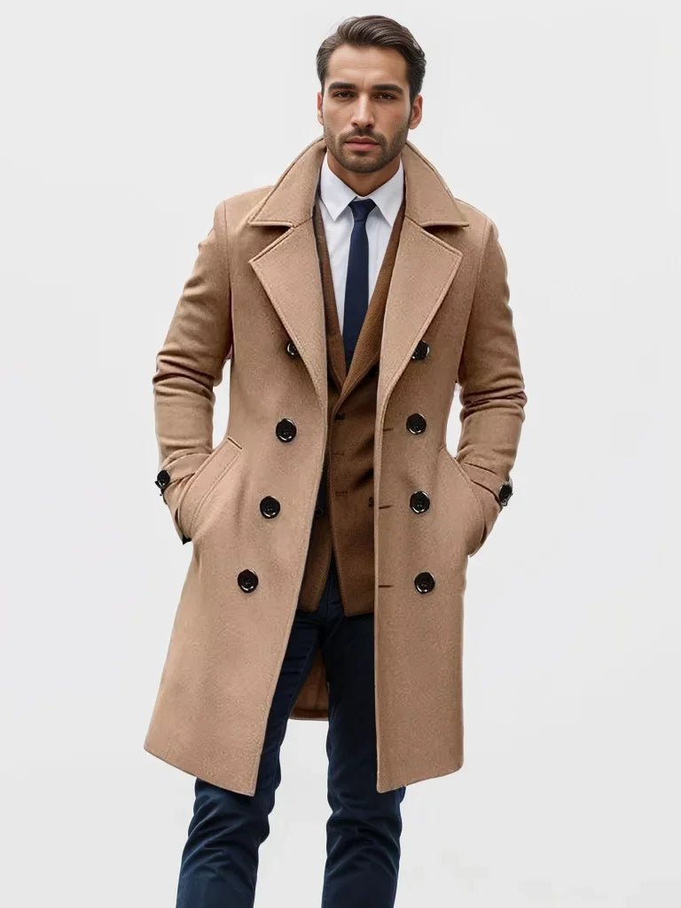 RELBO™| Winter High-Quality, Thick Wool Men's Double-Breasted Coat"