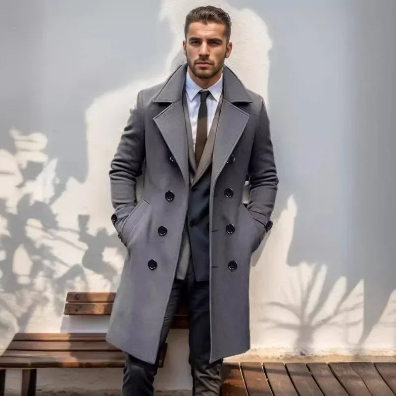 RELBO™| Winter High-Quality, Thick Wool Men's Double-Breasted Coat"