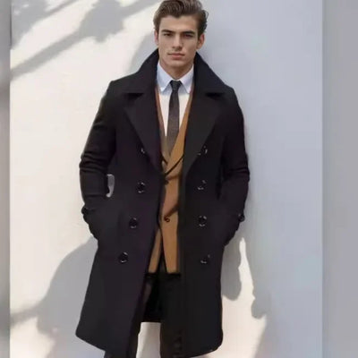 RELBO™| Winter High-Quality, Thick Wool Men's Double-Breasted Coat"