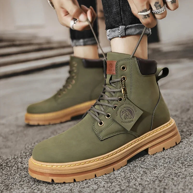 RELBO™l HIGH TOP LEATHER BOOTS