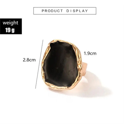 RELBO™| REAL BLACK STONE RING