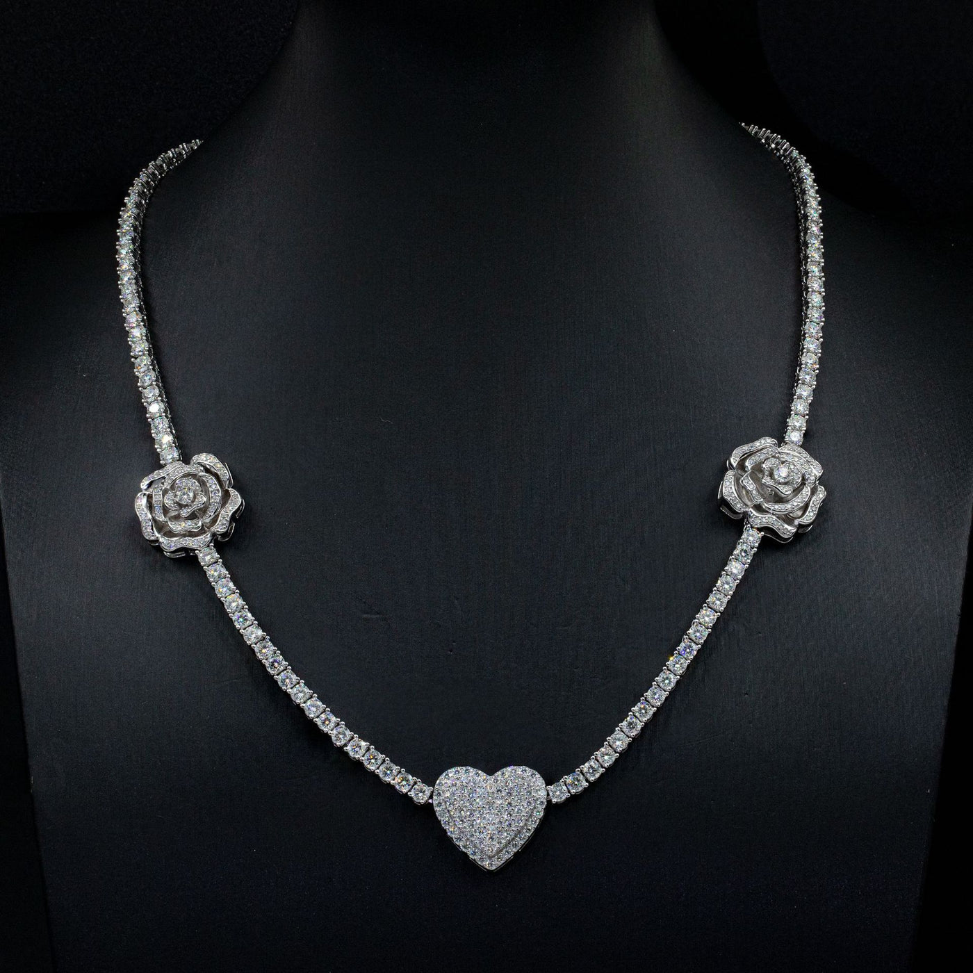 RELBO™| 925 Silver Set Moissani Hip-hop Personalized Rose Necklace