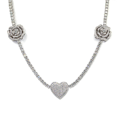 RELBO™| 925 Silver Set Moissani Hip-hop Personalized Rose Necklace