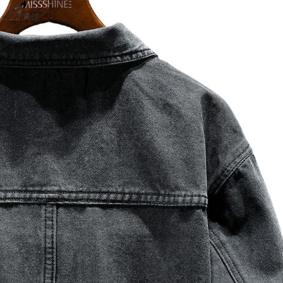 RELBO™| HIGH-GRADE BLACK&GREY DEMIN COAT